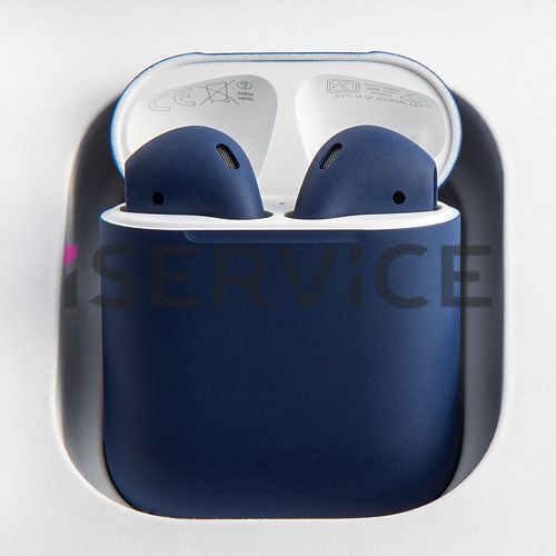 Беспроводные наушники Apple AirPods 2 Темно-синий матовый (2019) в зарядном футляре