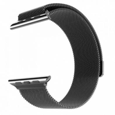 Ремешок для Apple Watch 42mm Milanese Loop(металл) Черный