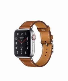 Apple Watch Series 4 Hermès 40mm Stainless Steel Case with Fauve Barenia Leather Single Tour (M