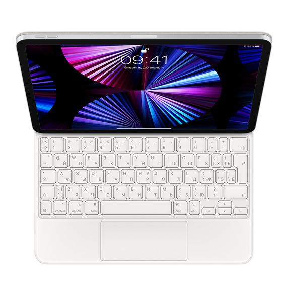 Клавиатура Magic Keyboard для iPad Pro 11 дюймов (3‑го поколения) и iPad Air (4‑го поколения), белая