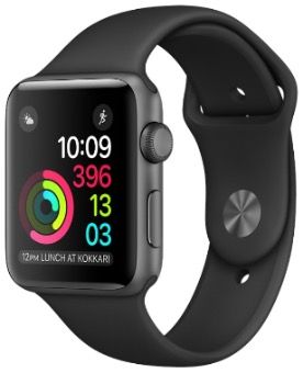 Apple Watch Series 2 38 mm Aluminum Case with Sport Band Black