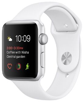 Apple Watch Series 2 42mm Aluminum Case with Sport Band White