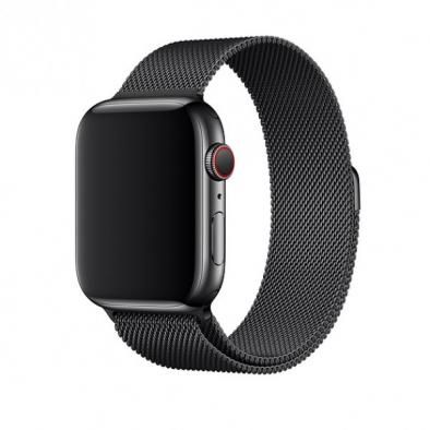 Apple Watch Series 4 44 mm Stainless Steel Case with Milanese Loop (Черный)