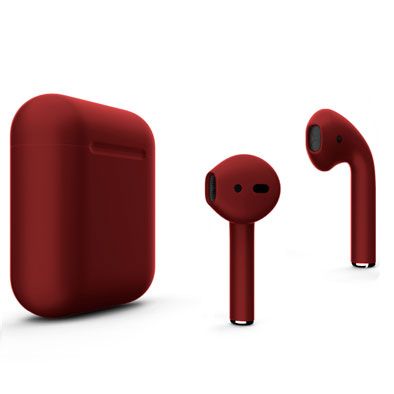 Беспроводные наушники Apple AirPods 2 Бордовый матовый (2019) в зарядном футляре
