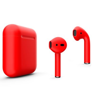 Беспроводные наушники Apple AirPods 2 Красный матовый (2019) в зарядном футляре