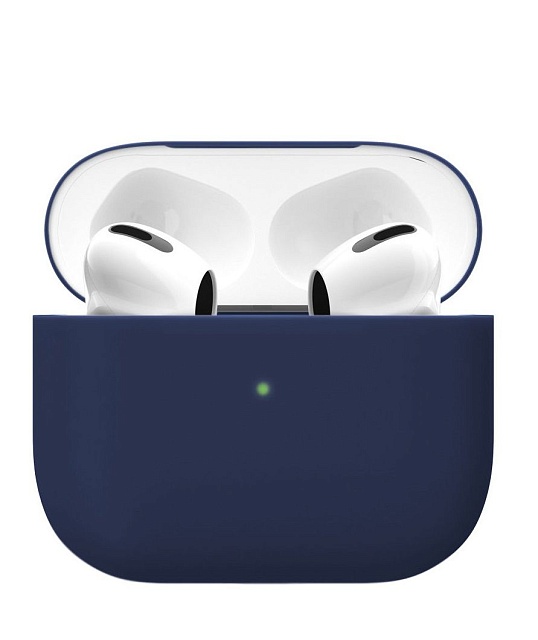 Чехол силиконовый vlp Soft Touch тонкий силикон для AirPods 3 темно-синий