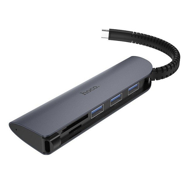 Адаптер Type-C to 3 USB 3.0/SD/TF