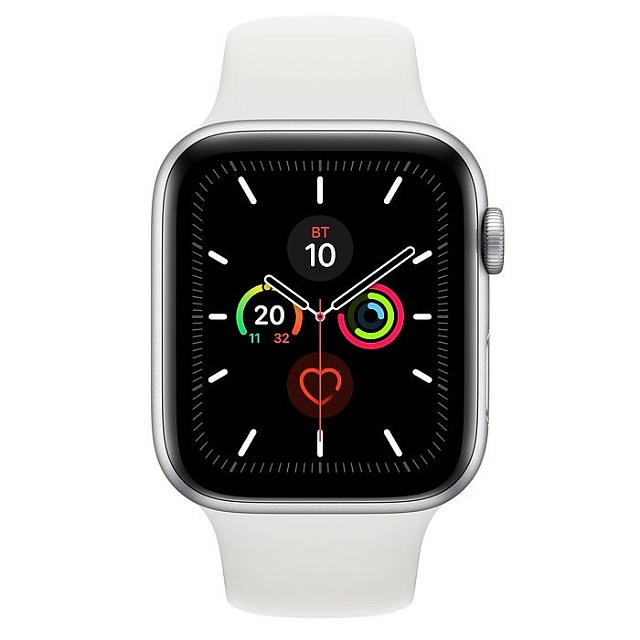 Часы Apple Watch Series 5 44 mm Silver Aluminum Case with Sport Band
