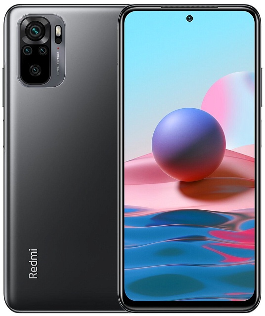 Смартфон Xiaomi Redmi Note 10 4/64GB серый оникс