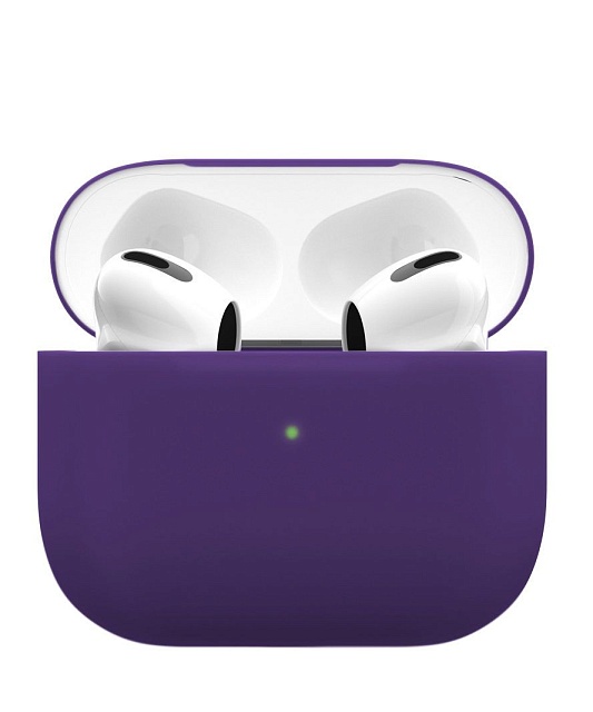 Чехол силиконовый vlp Soft Touch тонкий силикон для AirPods 3 темно-фиолетовый