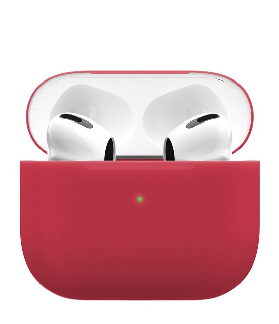 Чехол силиконовый vlp Soft Touch тонкий силикон для AirPods 3 красный