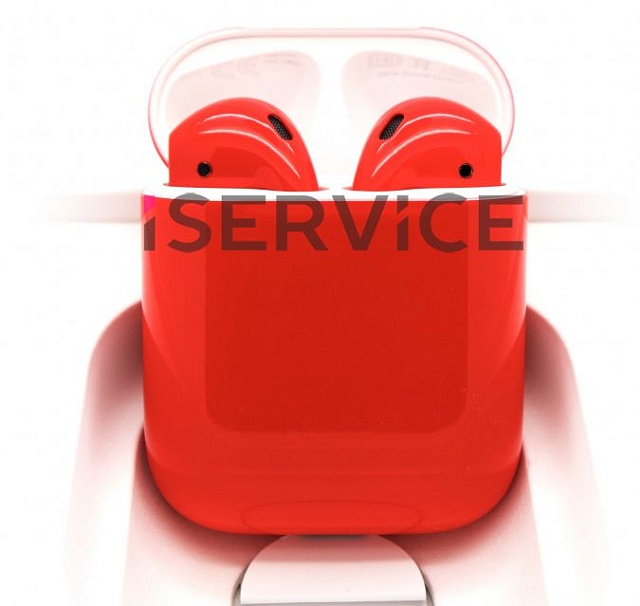 Беспроводные наушники Apple AirPods 2 Красный глянцевый (2019) в зарядном футляре