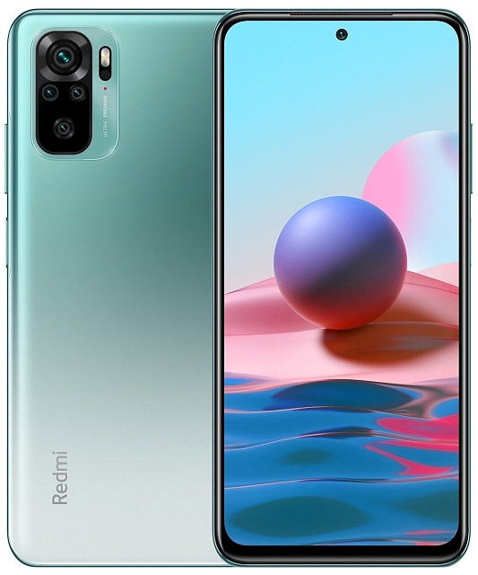 Смартфон Xiaomi Redmi Note 10 4/64GB лазурное озеро