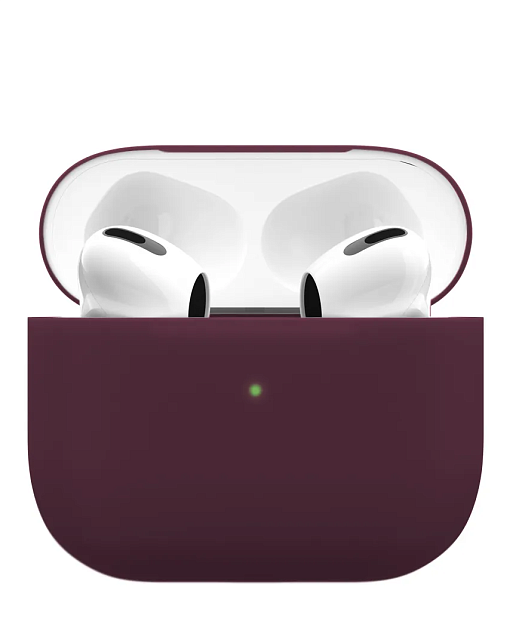 Чехол силиконовый vlp Soft Touch тонкий силикон для AirPods 3 марсала