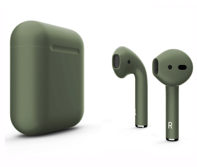Беспроводные наушники Apple AirPods 2 Темно-зеленый матовый (2019) в зарядном футляре