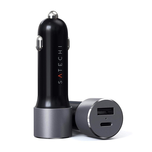 Зарядное устройство автомобильное Satechi 72W Type-C PD Car Charger, ST-TCPDCCM, серый космос